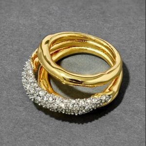 Alexis Bittar Solanales Crystal Orbiting Ring - Gold